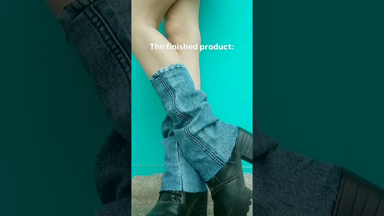 Denim Leg warmers DIY (tutorial) #fashion #diy #legwarmer #denim #pintereststyle #upcycling #explore