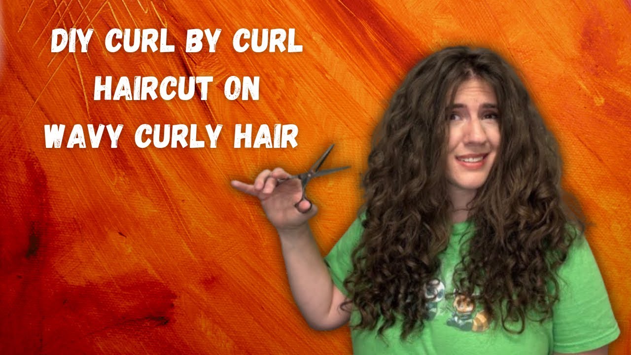 DIY Curl By Curl Haircut on Wavy Curly Hair (DIY Curly Haircut)