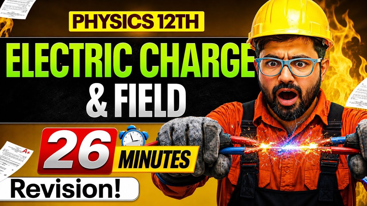 Chapter 1 Physics Class 12 Revision🔥 | Electric charge and field Oneshot | Electrostatic Phy ch 1