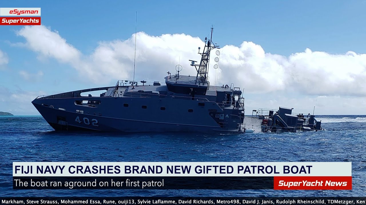 Fiji Navy Boat Runs Aground on Maiden Voyage | SY Clips
