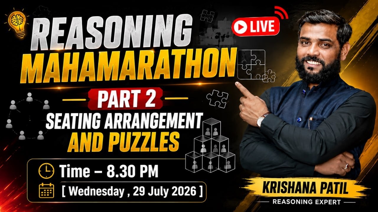 REASONING MAHAMARATHON PART - 2 !! SEATING ARRANGEMENT AND PUZZLES DAY - 2