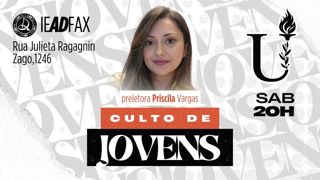 📢Culto de Jovens na IEADFax | 25.01.25