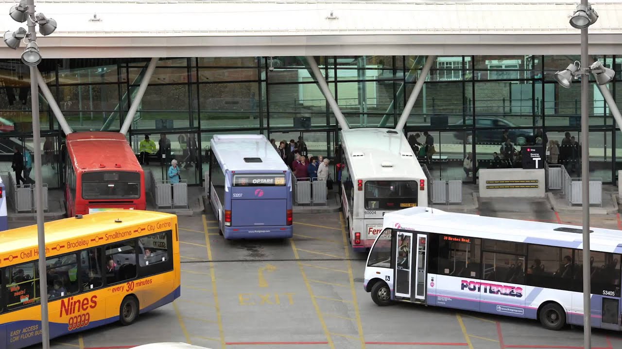 Time Lapse of the city centre bus station in Stoke-on-Trent