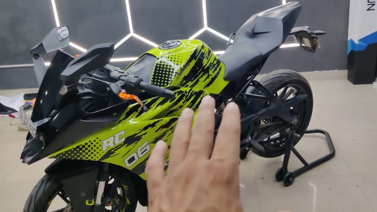 Modified ktm rc 390 with powertronic and graphics & paint 