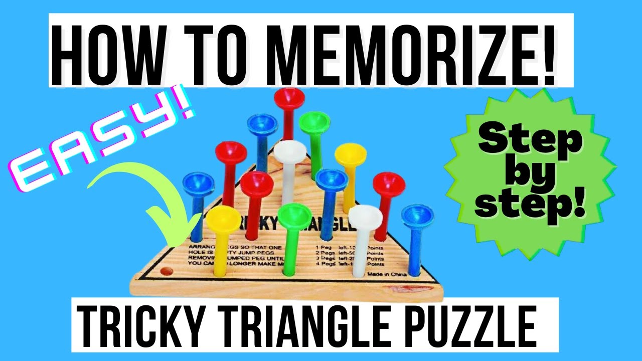 Как запомнить решение игры «Бочка-крекер», также известной как «Триугольная головоломка с колышками»