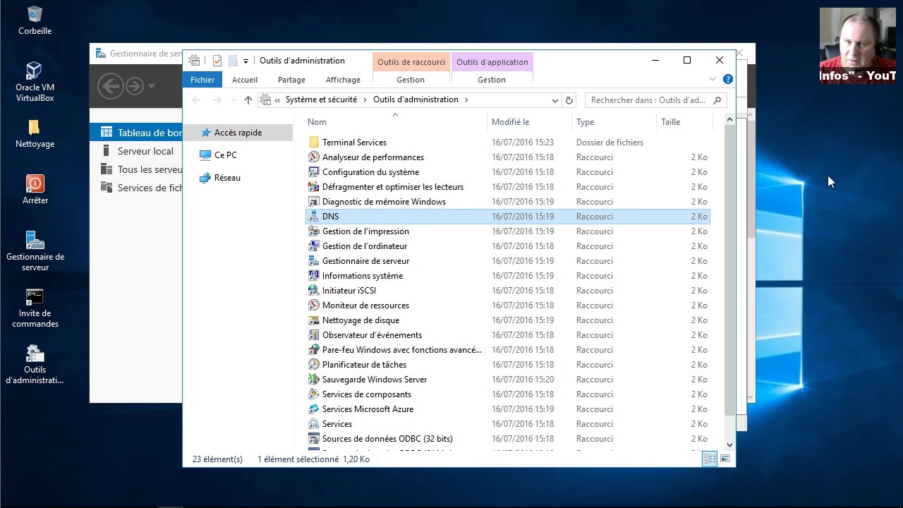Créer installer un serveur DNS sur Windows 2016 Server