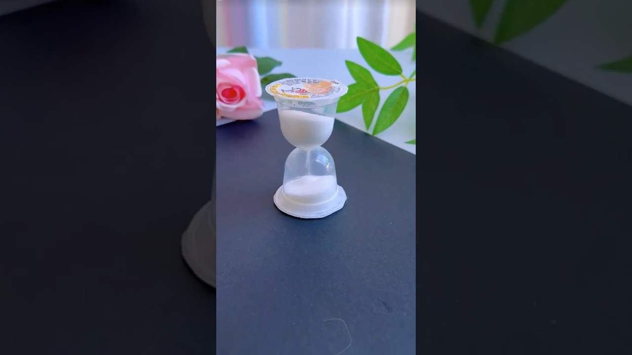 How to Make an Hourglass from Used Jelly Plastic Cups, Glue, and Salt | Fun DIY Craft for Kids | DIY