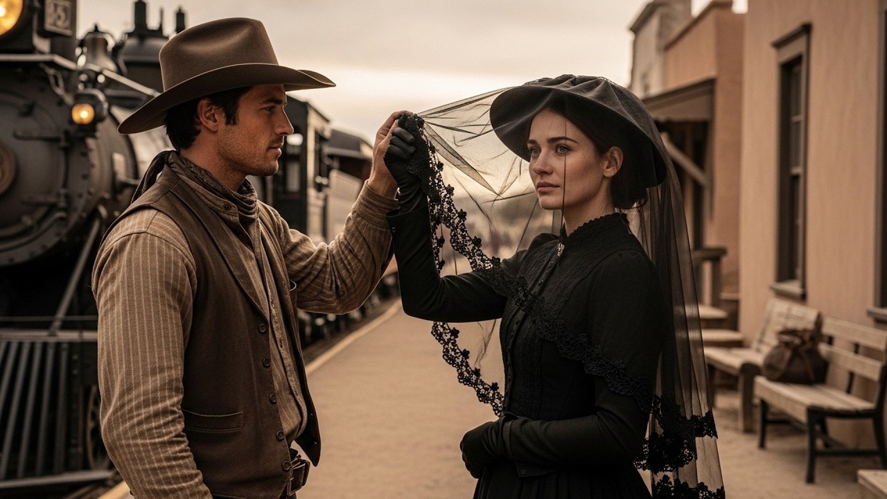 Train Arrived With A Woman Wearing A Veil, Cowboy Lifted It Gently And Said You're Beautiful, Always