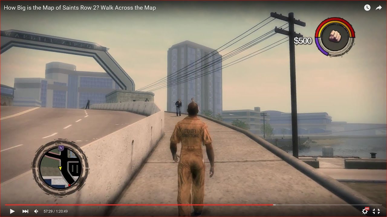 HOW BIG IS THE MAP in Saints Row 2? Walk Across the Map