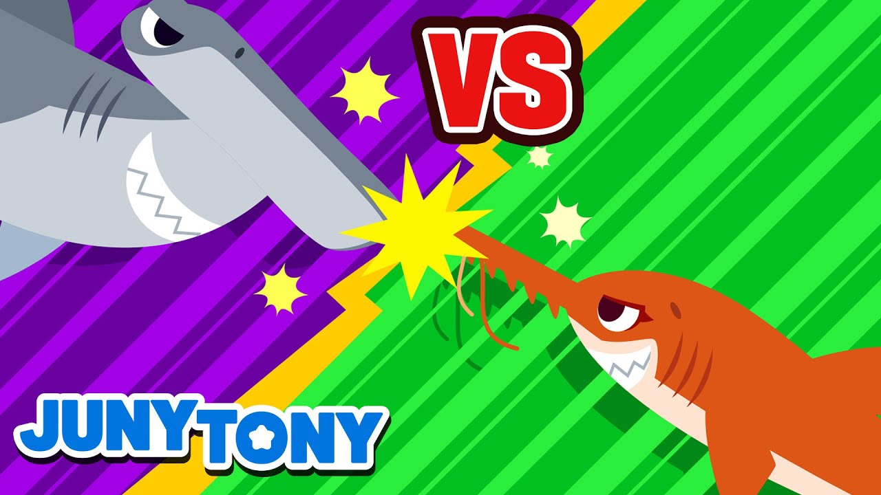 Tiburón Sierra vs Tiburón Martillo | ¡Que Gane el Mejor! | Lucha de Tiburones | JunyTony en español