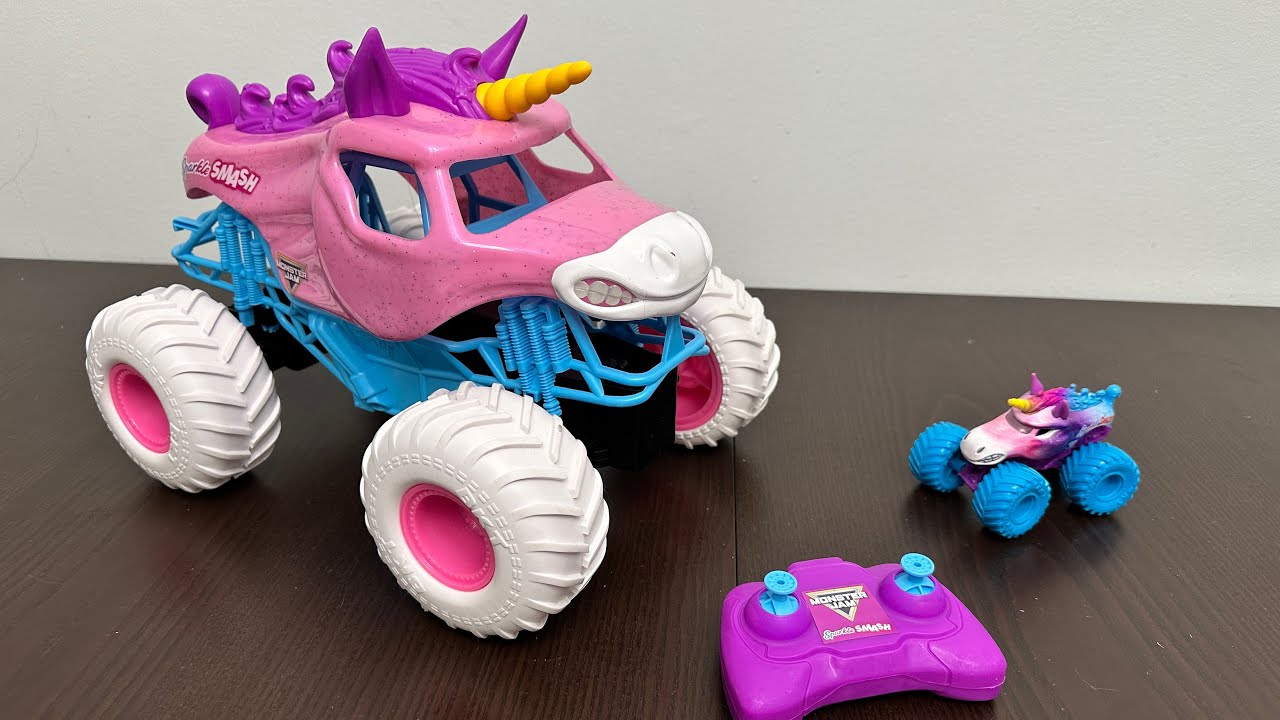 Monster Jam Sparkle Smash RC Toys Unboxing 