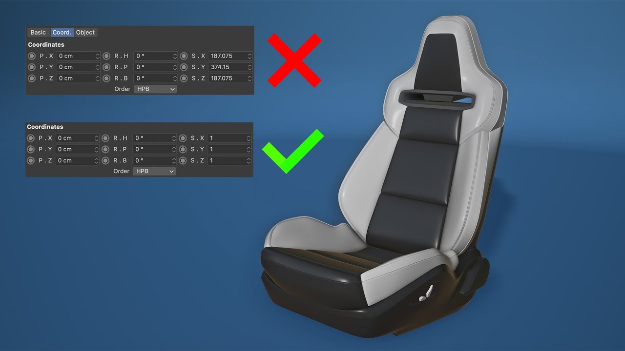 Совет 341: Как сбросить значения масштаба объектов в Cinema 4D