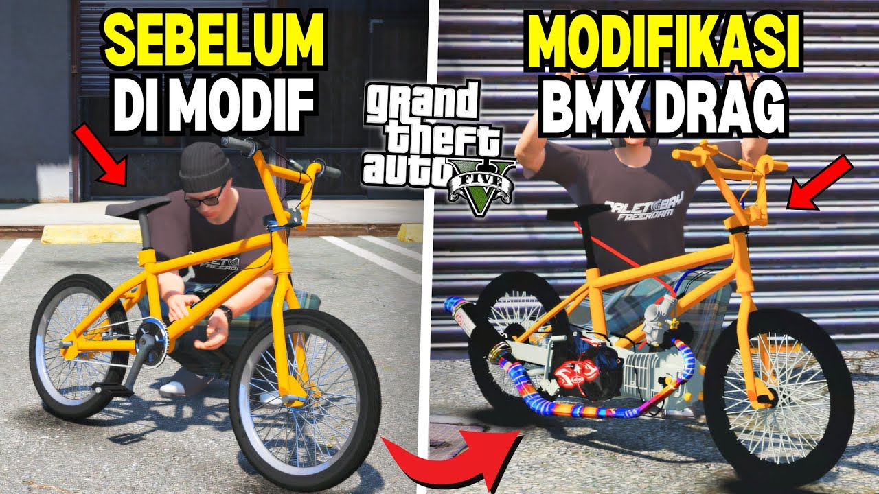 Aku Modifikasi Motor BMX Drag Langka Untuk Ikut Balapan Drag - GTA 5 MOD