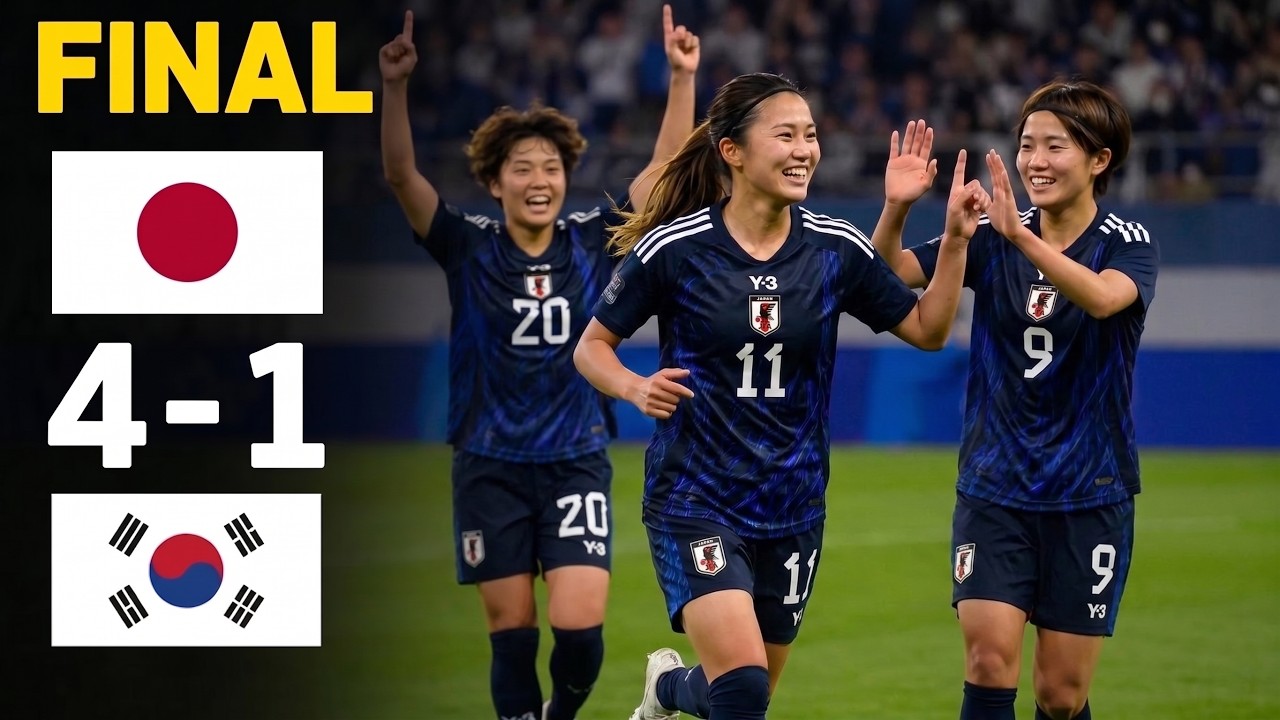 【4 1圧勝】なでしこジャパンが韓国を完全撃破！宿敵相手に魅せた全ゴールハイライト 🇯🇵⚽🔥