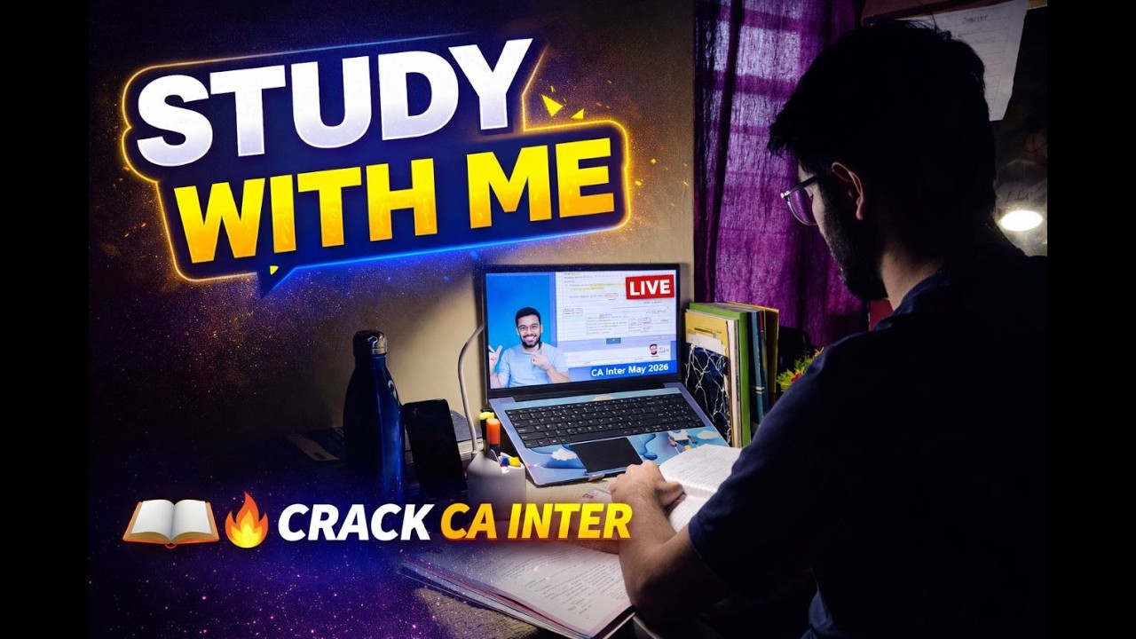 Study with Me Live📚 | 5 Hours🕒 | CA Inter | MAY 2026 (Day-6)  #study #studywithme #live #cainter