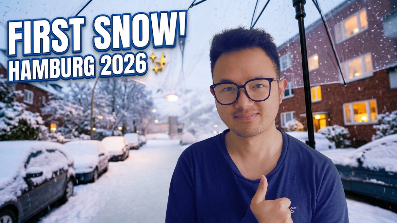 ✨ My First Snow Experience in Hamburg 🇩🇪 | Rare Snowfall After 10 Years
