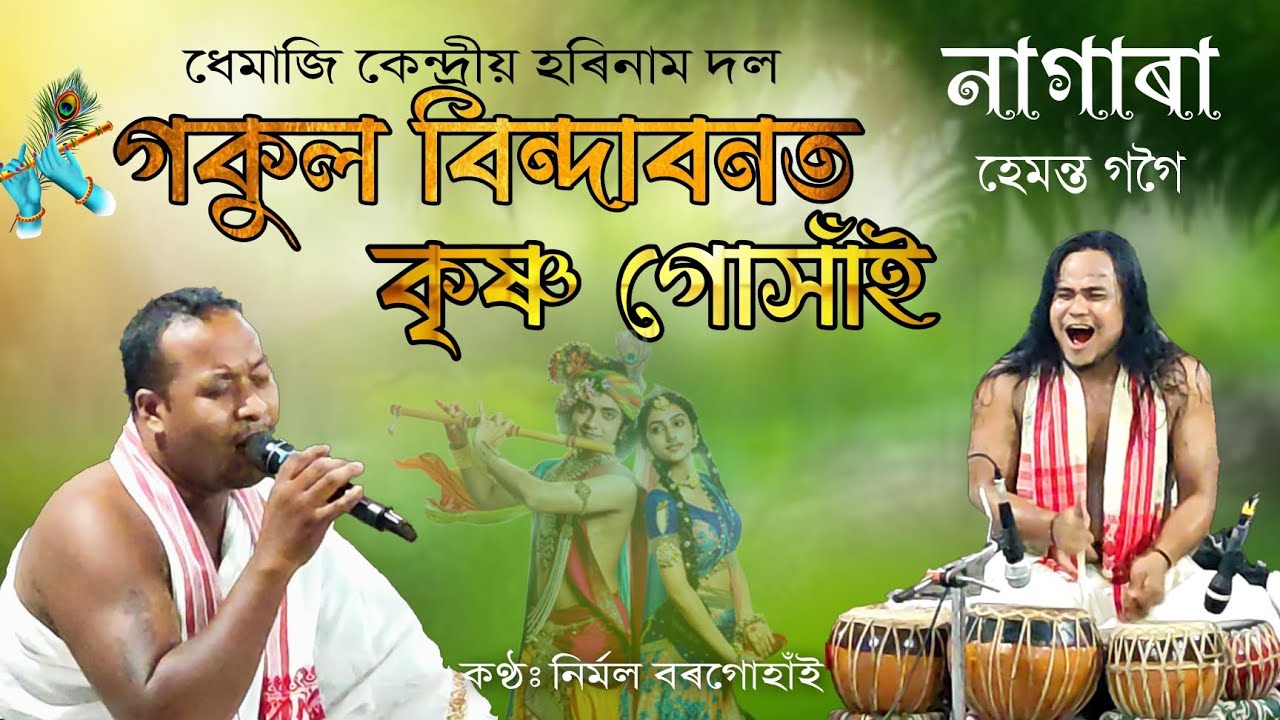 Dhemaji Harinam Dol | গকুল বৃন্দাবনত কৃষ্ণ গোসাঁই | Nirmal Borgohain | Hemanta Gogoi Nagara Badon