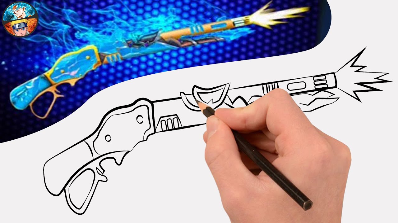 COMO DIBUJAR LA NUEVA M1887 CRYSTAL DE FREE FIRE