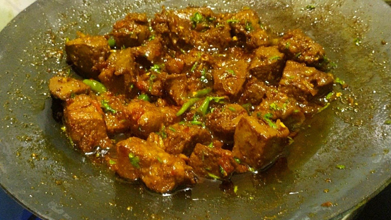 Tawa Kaleji Fry Recipe / तवा कलेजी फ्राई - Mutton Kaleji / Liver Fry Recipe
