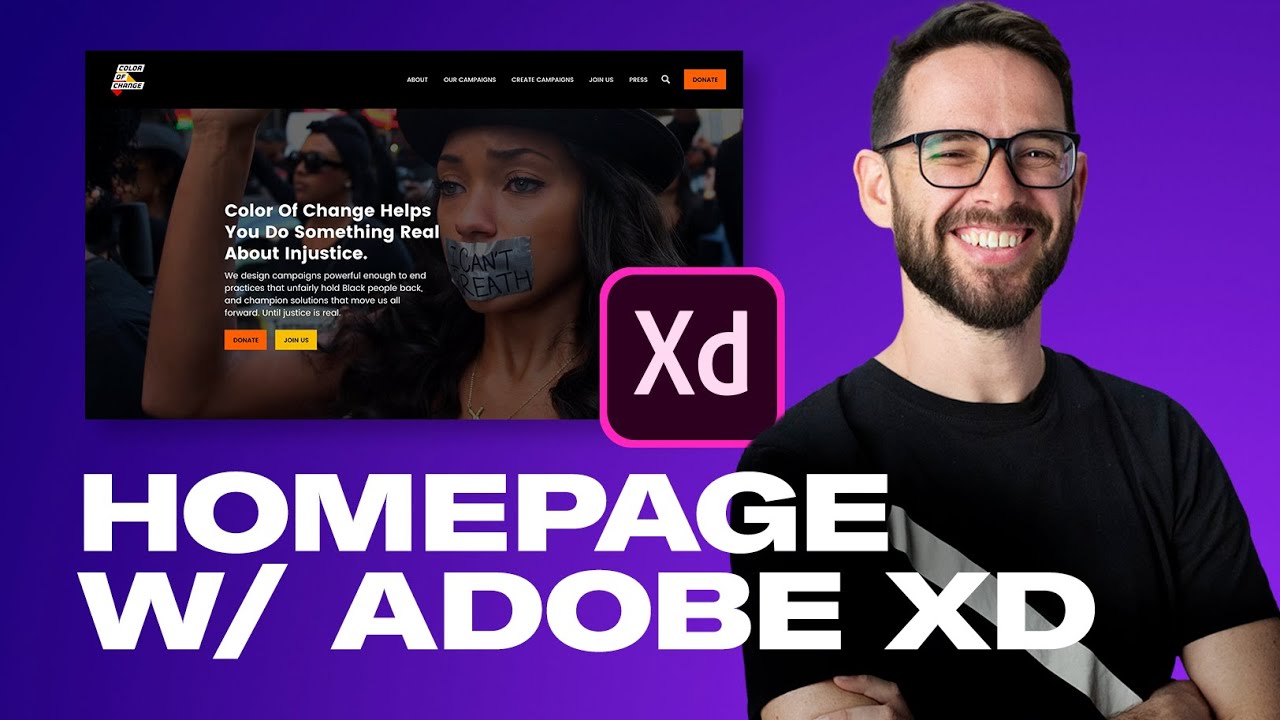 СОЗДАЙТЕ ДОМАШНЮЮ СТРАНИЦУ С ADOBE XD: бесплатный курс веб-дизайна | Эпизод 14