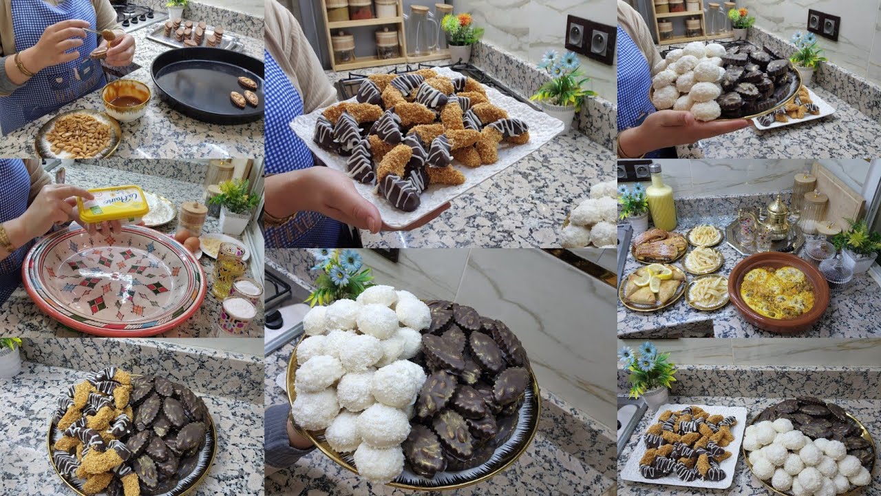 حلويات العيد بعجينة وحدة خرجت 3 شكيلات كذوب ف الفم ومذاقات مختلفة 