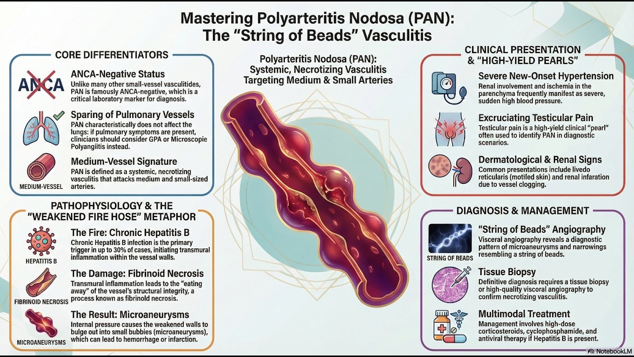 Polyarteritis Nodosa & Renal Infarction: The Aneurysm Trap | USMLE