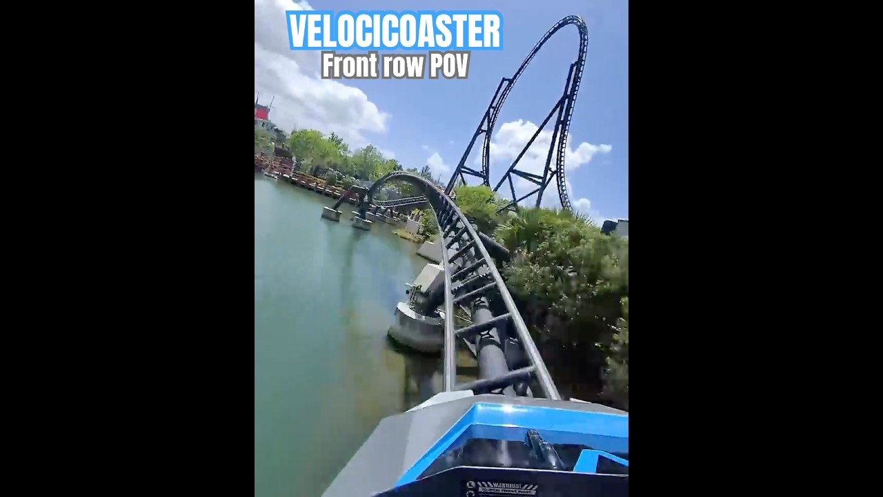 Velocicoaster Front row POV - filmed with Meta rayban glasses at universals islands of adventure.