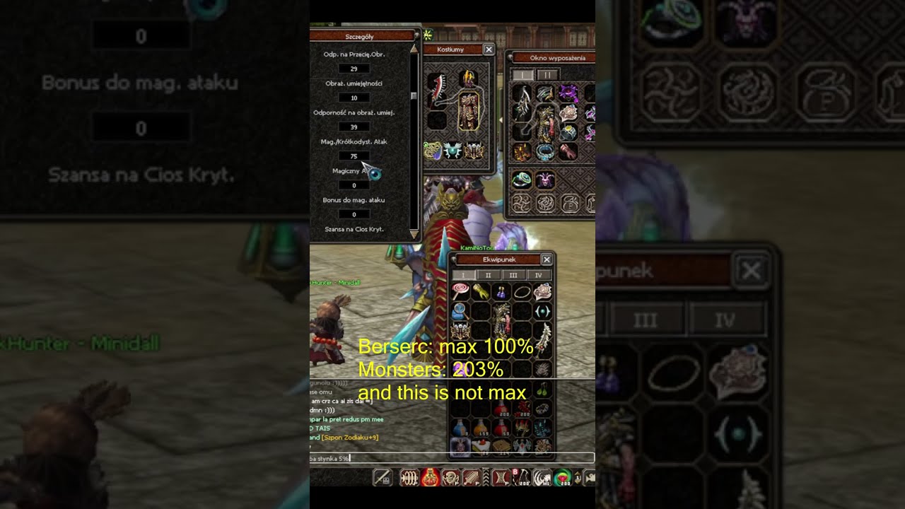 [cz.344] Na Potwory 203%, a ile to max ? / Berek ma limit max 100% (Kr&oacute;tkodystansowy atak) #metin2