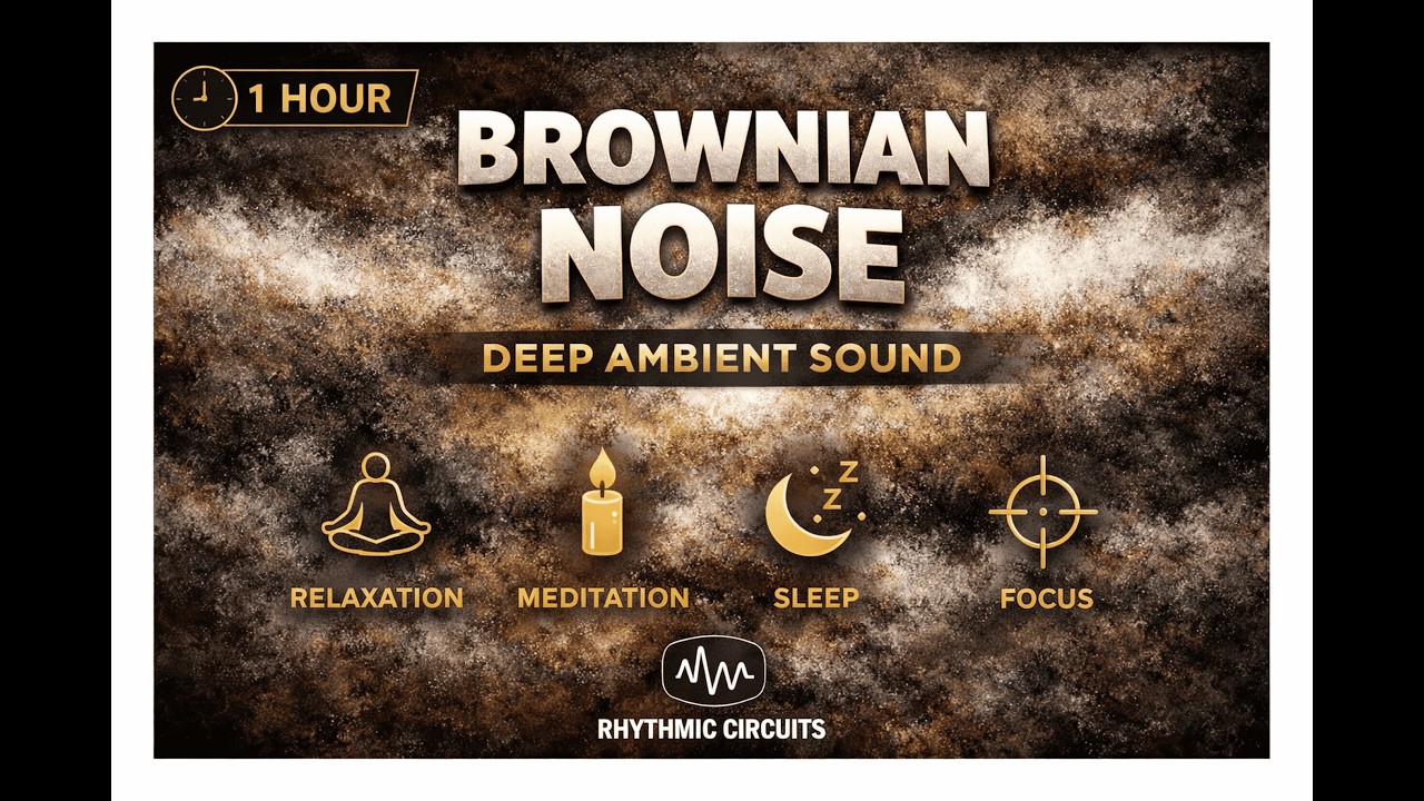 1 Hour Brownian Noise | Deep Sleep, Relaxation & Focus | No Music | Rhythmic Circuits
