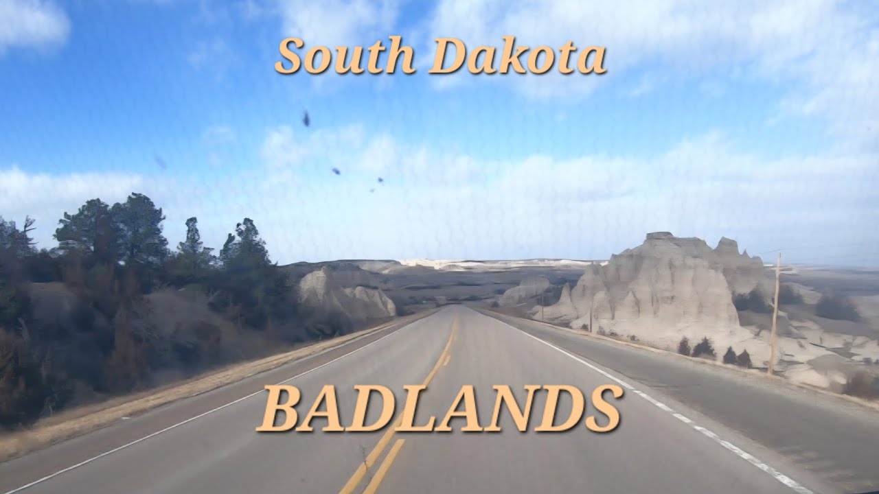 Drive Through Badland Formations in South Dakota