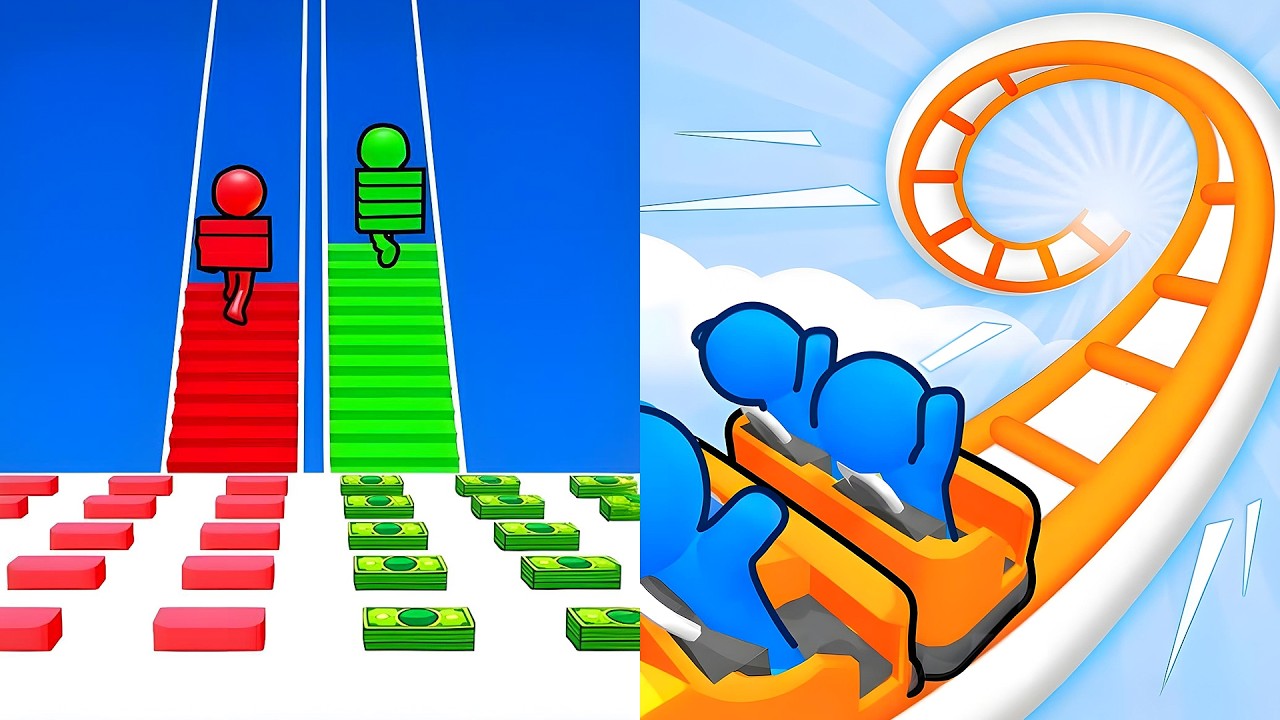 Bridge Race vs Runner Coaster 🚀 CRAZIEST Height Challenge Ever!