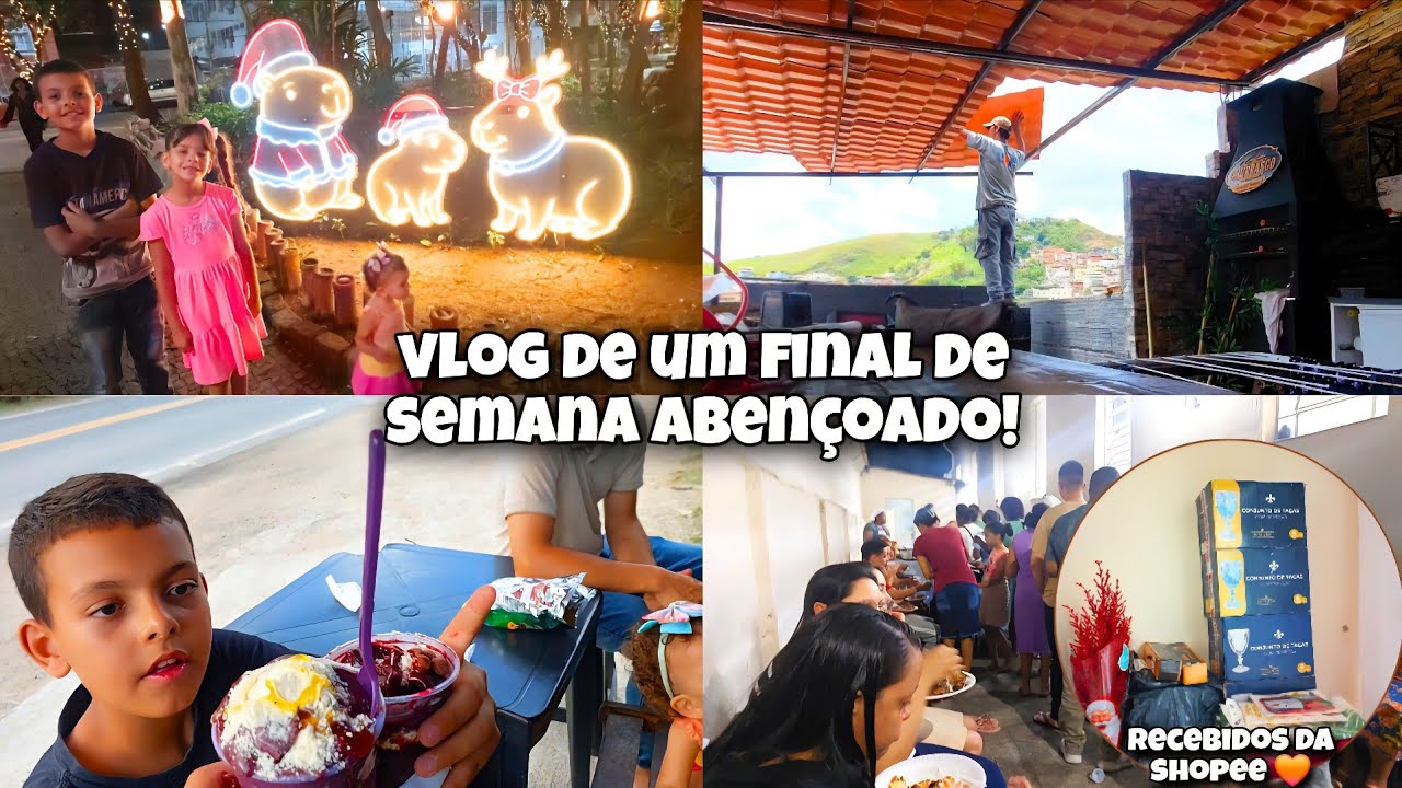 Fomos no centro ver a decoração de Natal | colocamos o resto das telhas que faltava |recebidos dashô