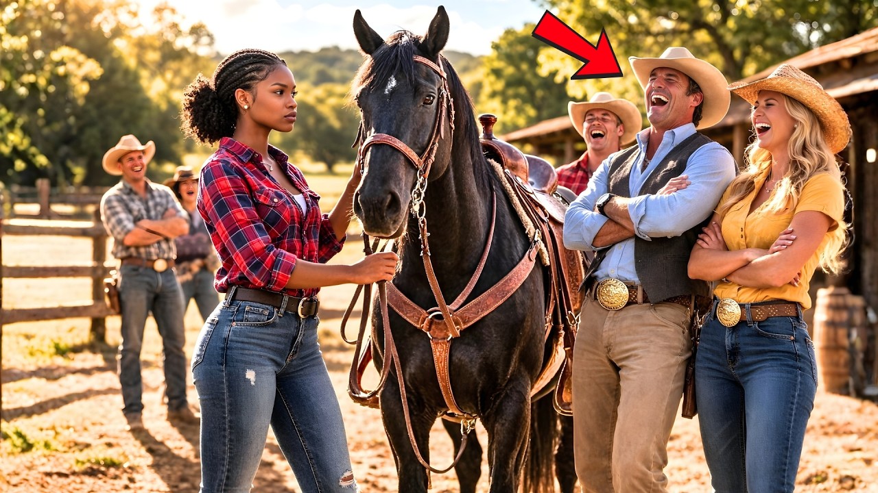 RIRAM QUANDO ELA DISSE QUE DOMARIA O CAVALO DO FAZENDEIRO… ATÉ ELA SUBIR NA SELA E CALAR A TODOS