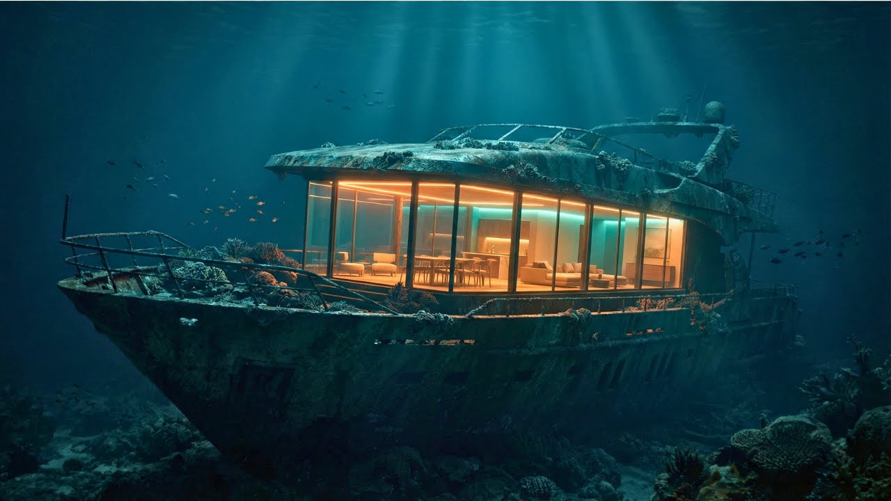 “Inside a Luxury Villa Built From a Sunken Yacht”