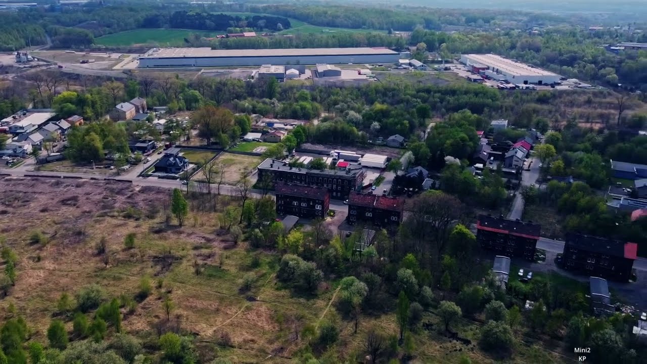 Zabrze z drona - stare Zaborze