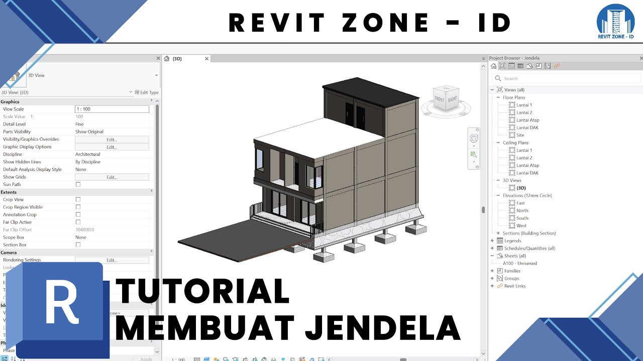TUTORIAL MEMBUAT JENDELA | STUDI CASE RUMAH 2 LANTAI