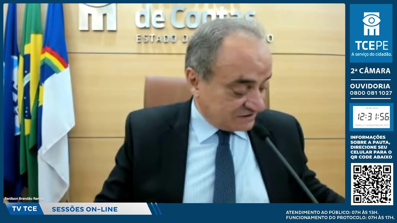 21/11/2024 |  Sessão da  2ª Câmara do Tribunal de Contas de Pernambuco