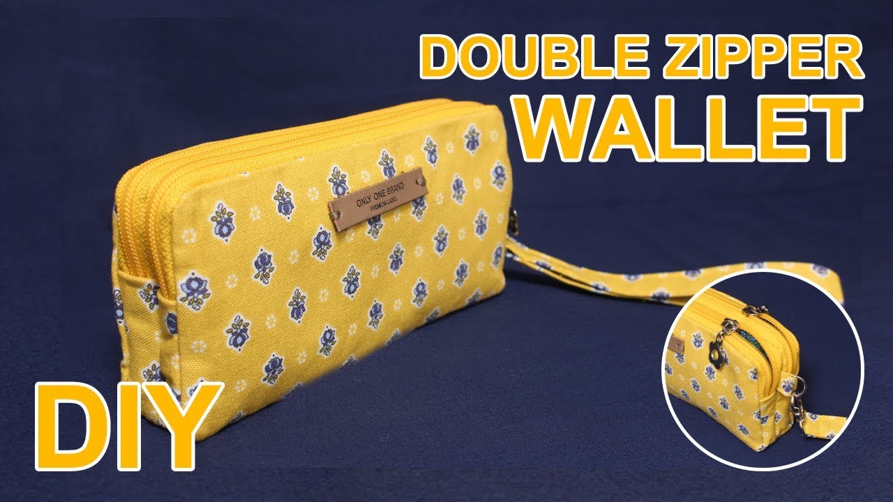 Как сшить Кошелек с двойной молнией | DIY Double Zipper Wallet #sewingtimes