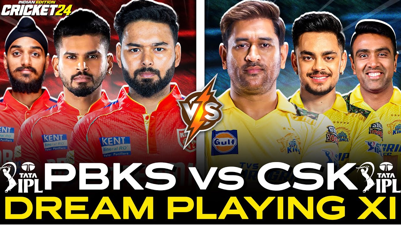 LAST OVER THRILLER 🔥 CSK 🆚 PBKS - IPL 2025 DREAM TEAM - CRICKET 24