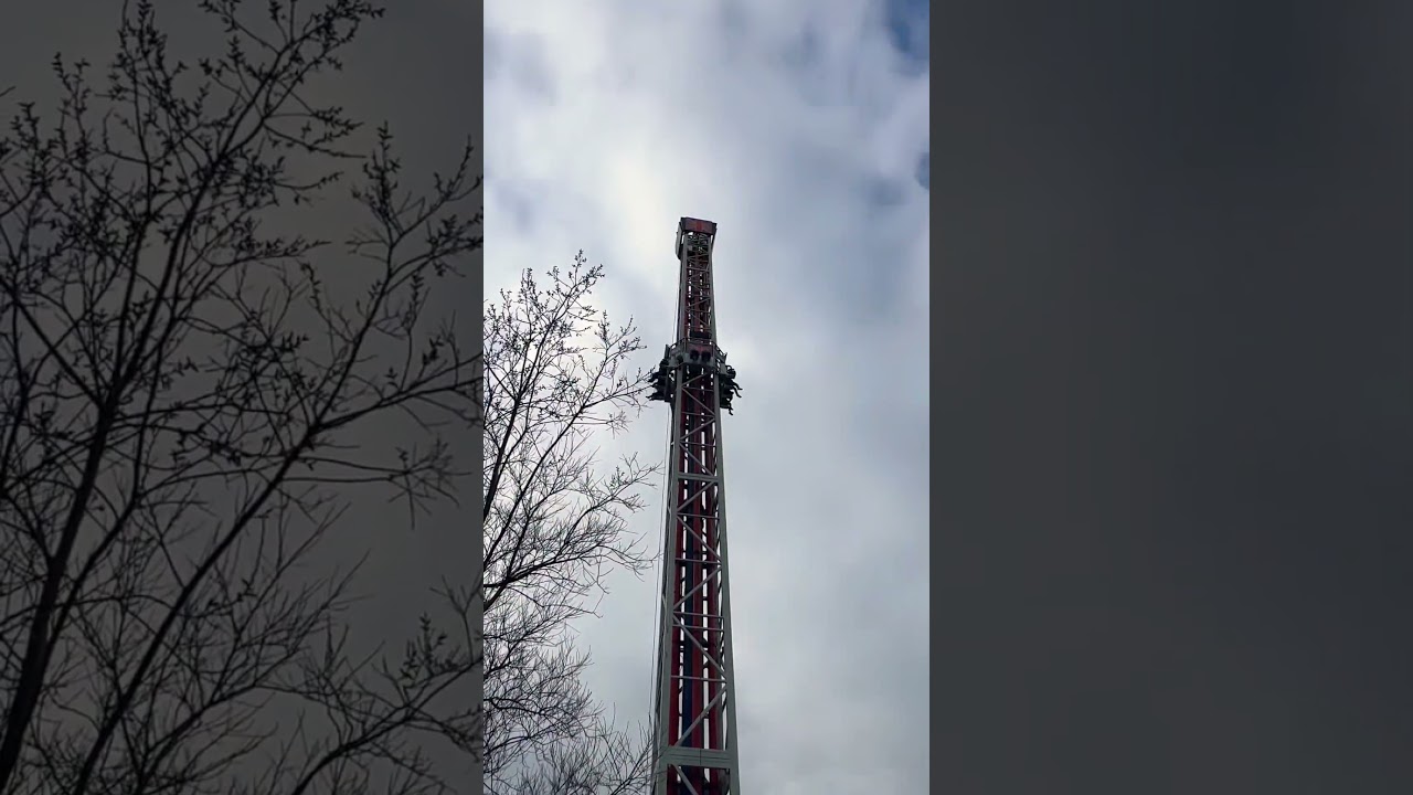 Watch This Insanely Tall Ice Blast Drop Tower - Unbelievable!