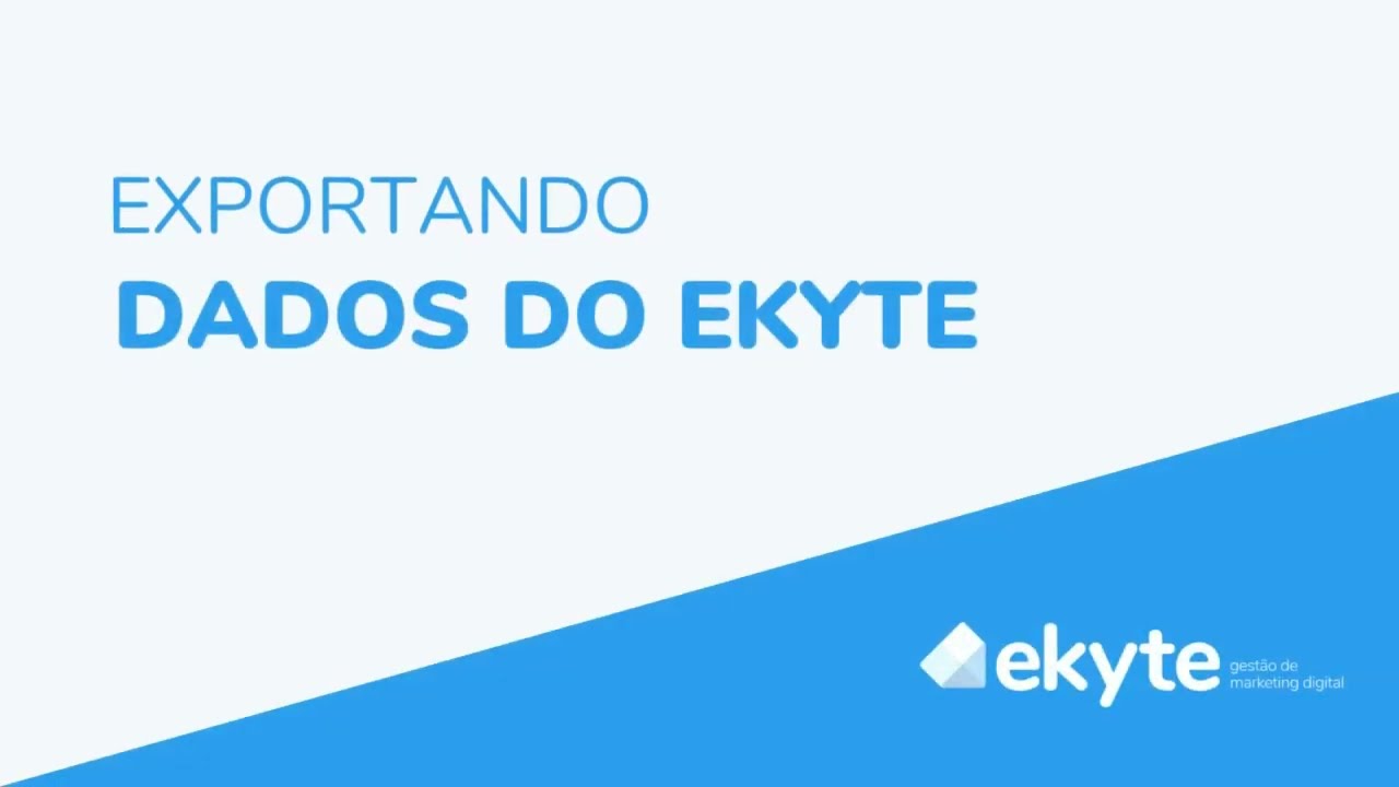 Exportando dados do eKyte | eKyte Plataforma para Gest&atilde;o de Marketing digital