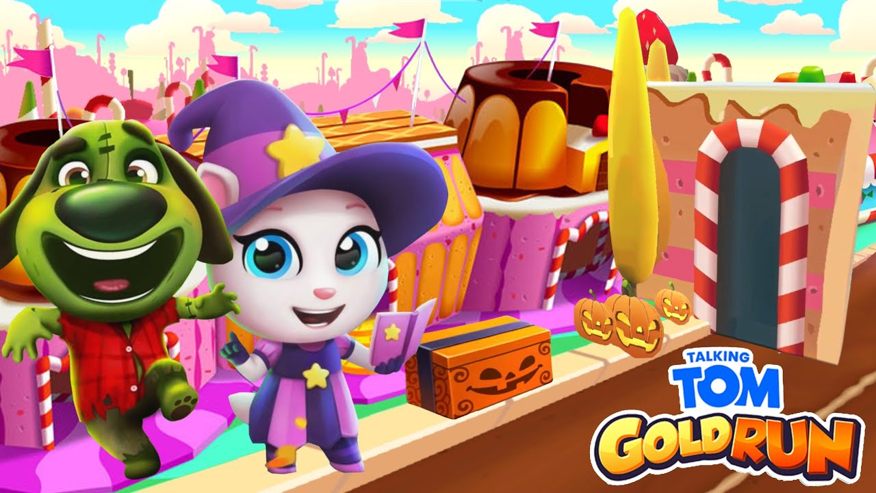 Talking Tom Gold Run - Zombie Ben vs Witch Angela // Halloween 2024 vs Halloween 2018 Gameplay 🎃🧹