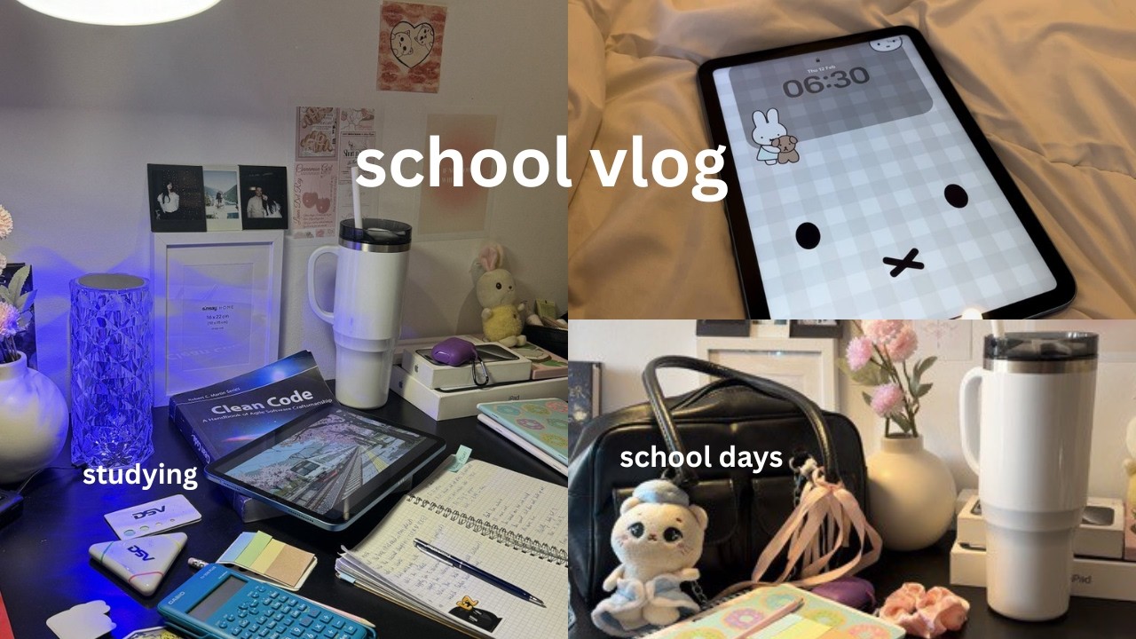 *realistic* school days in my life | waking up at 6:30am, daily routine, school days, studying