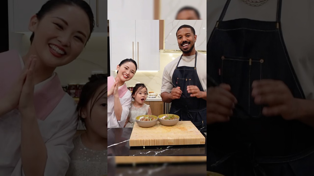 Cooking with Michael B Jordan! Kimono Mom