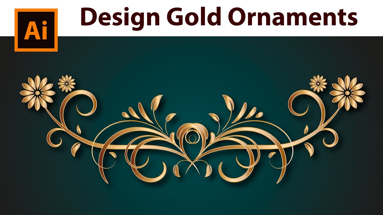 How to create a Gold Border - Adobe Illustrator