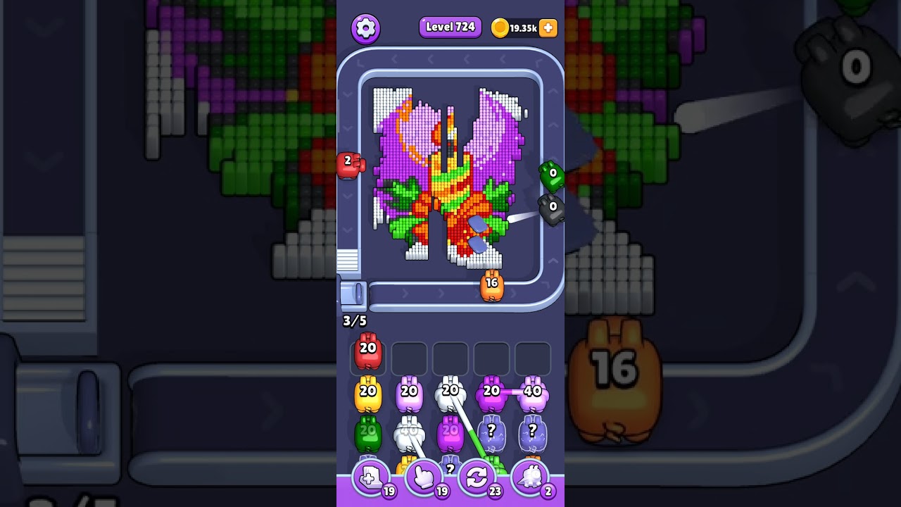 Pixel Flow — hard level 724