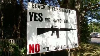 NRA member on the &lsquo;Black Rifles Matter&rsquo; sign controversy