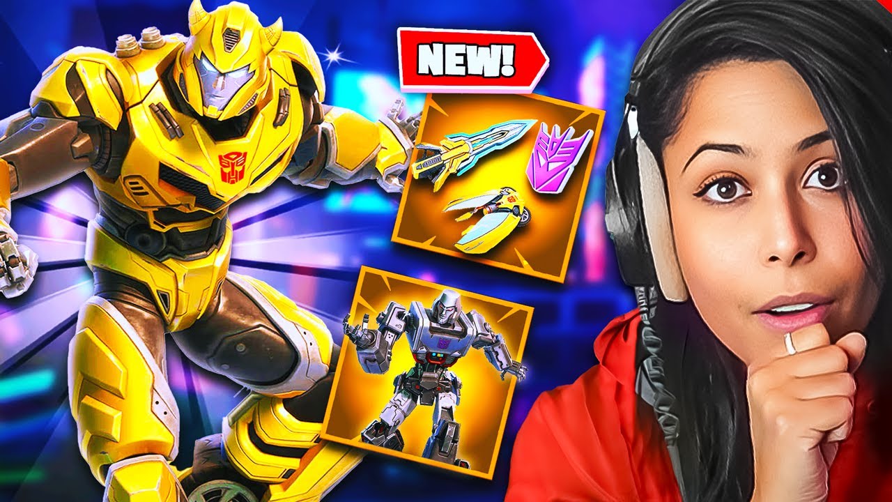 NEW TRANSFORMERS SKINS EARLY! (BUMBLEBEE & MEGATRON!) - Fortnite