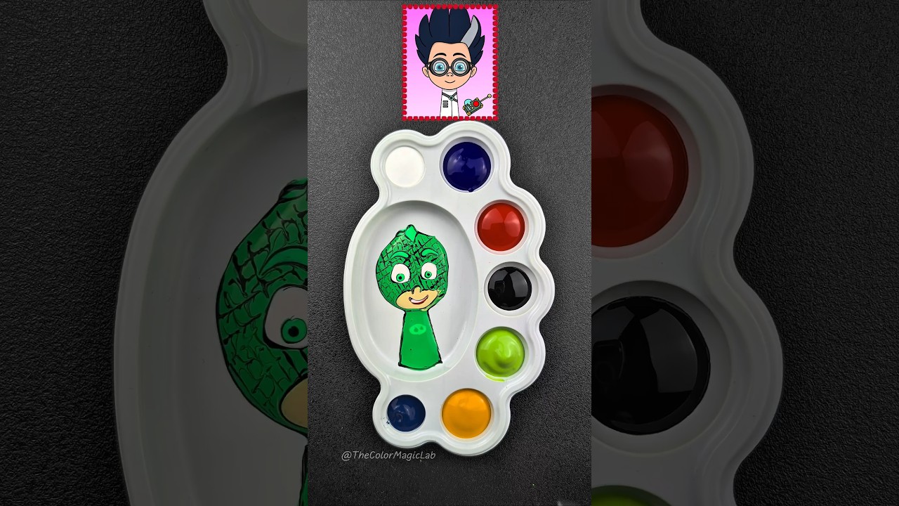 Sprunki OC Смешивание цветов 🫣 Gekko | Пижамные маски 🦎 #sprunki #gekko #pjmasks #colormixing