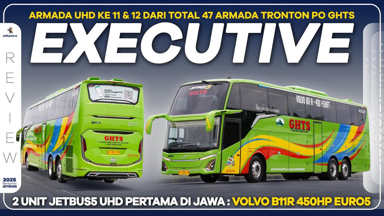 JETBUS5 UHD Pertama di Jawa + UHD ke 11 & 12 Dari 47 Bus Tronton PO Gunung Harta Transport Solutions